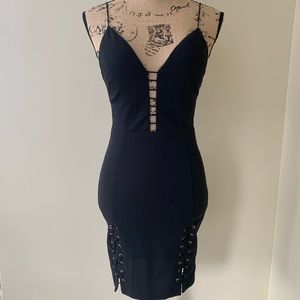 Entry black mini dress